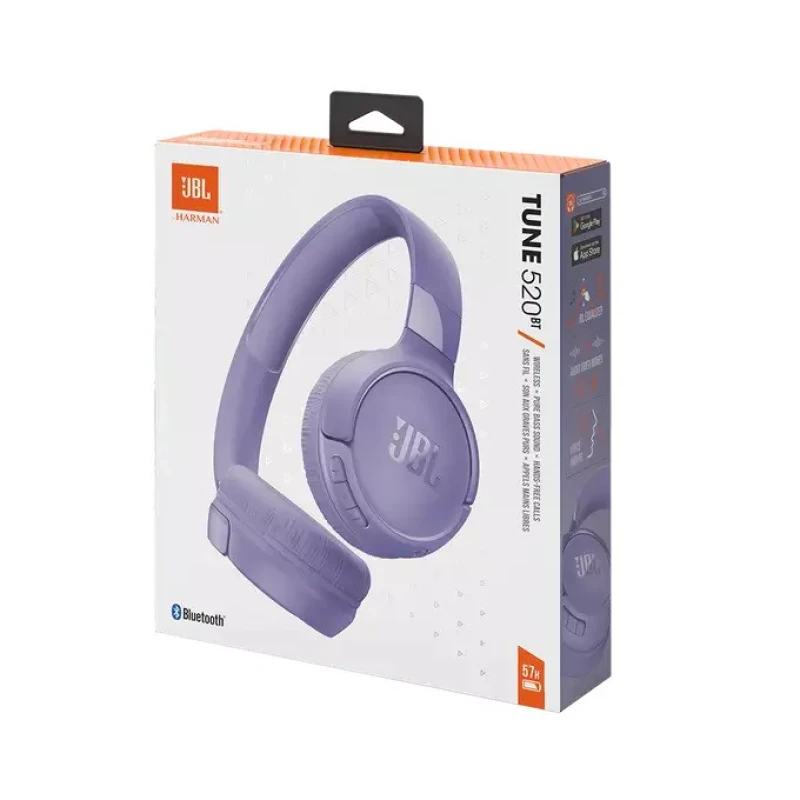 هدفون بلوتوثی جی بی ال مدل Tune 520BT با نویز کنسلینگ میکروفون (ENC)، درگاه شارژ USB Type-C، دارای قابلیت اتصال به چند دستگاه به صورت همزمان، پشتیبانی از دستیار صوتی