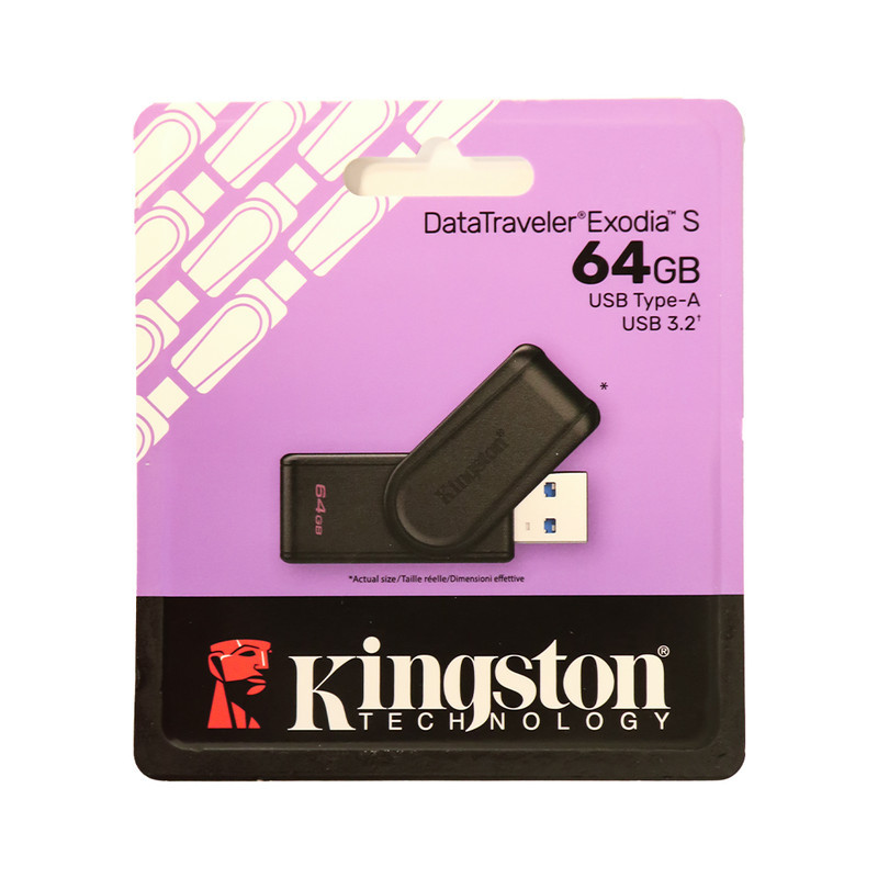 فلش مموری کینگستون مدل Exodia S ظرفیت 64 گیگابایت با رابط USB 3.2