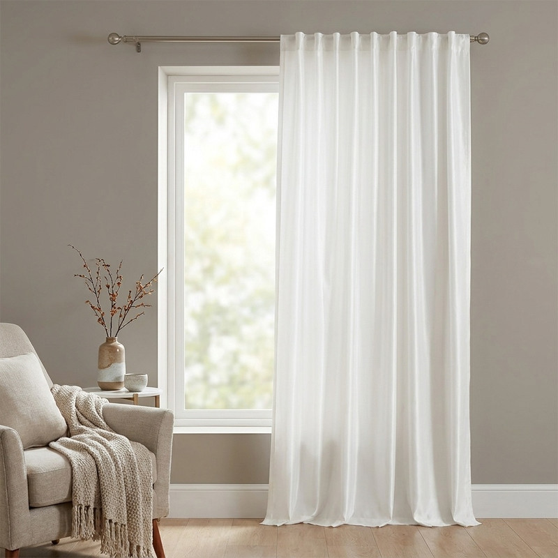 پرده مدل ساده آستر فلامنت سایز 150x275 سانتیمتر