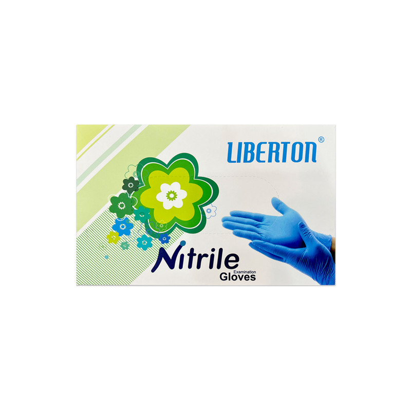 دستکش نیتریل لیبرتون مدل Latex Free سایز M بسته 100 عددی