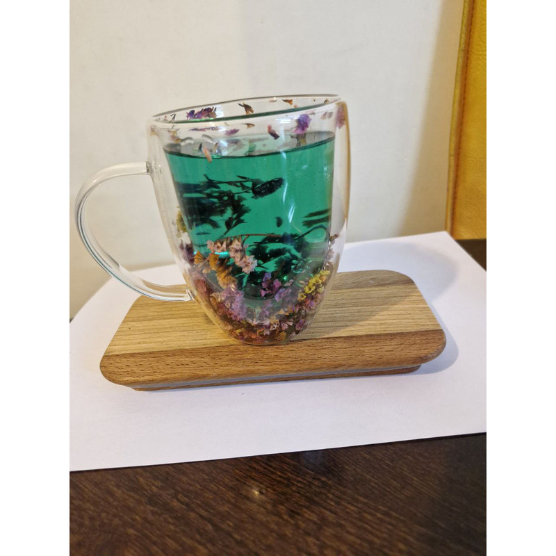 لیوان مدل دوجداره طرح گل کد MA001