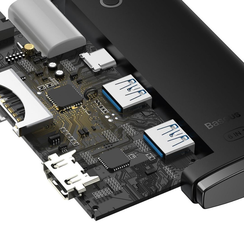 هاب 6 پورت USB-C باسئوس مدل BS-OH019