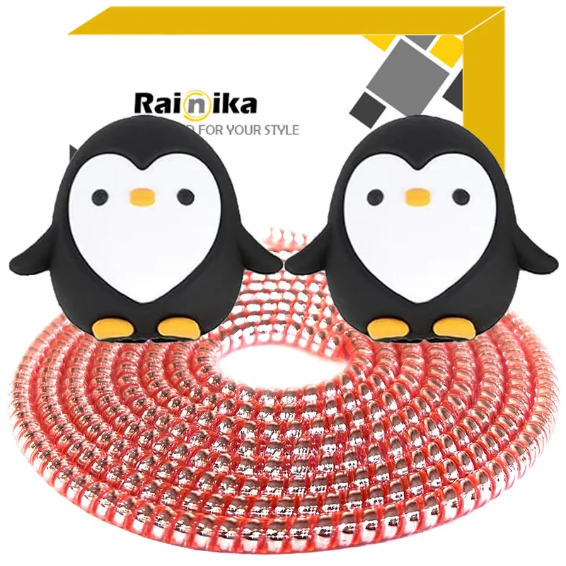 محافظ کابل شارژ و هندزفری رینیکا مدل Penguin Bla KK 03 مجموعه 3 عددی