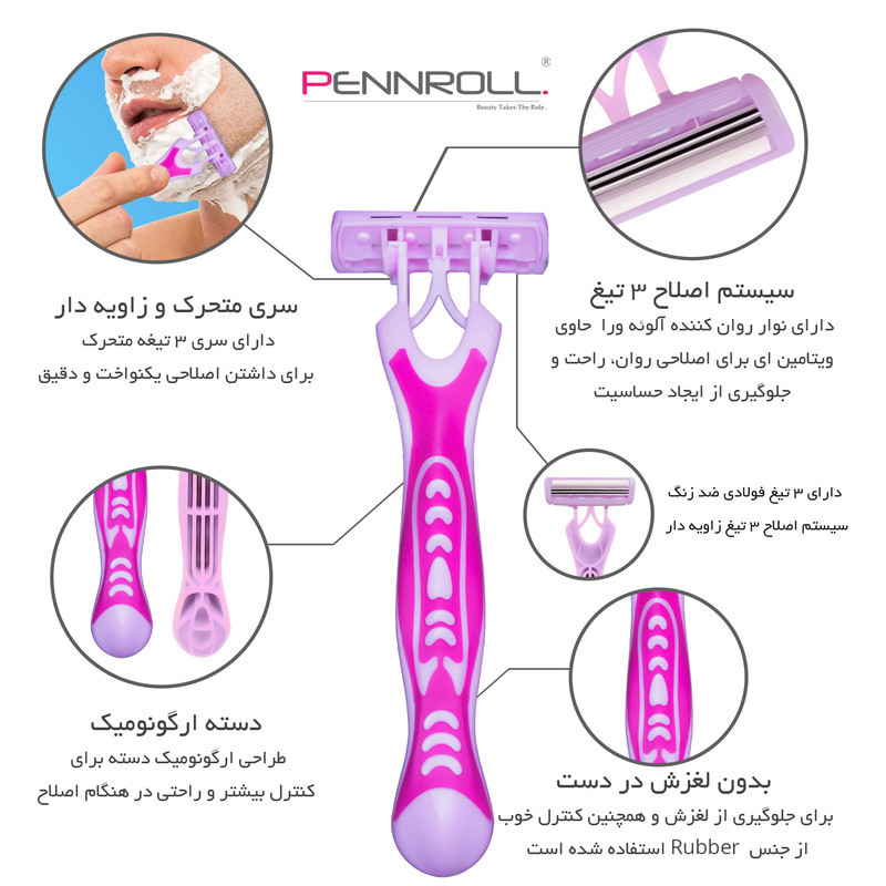 خود تراش پنرول مدل PRCL - WOLF 3 بسته 2 عددی