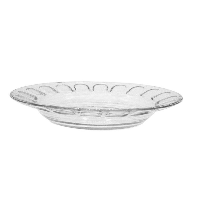 بشقاب خورش خوری شیشه و بلور اصفهان مدل گلایل کد 5896 مجموعه 6 عددی