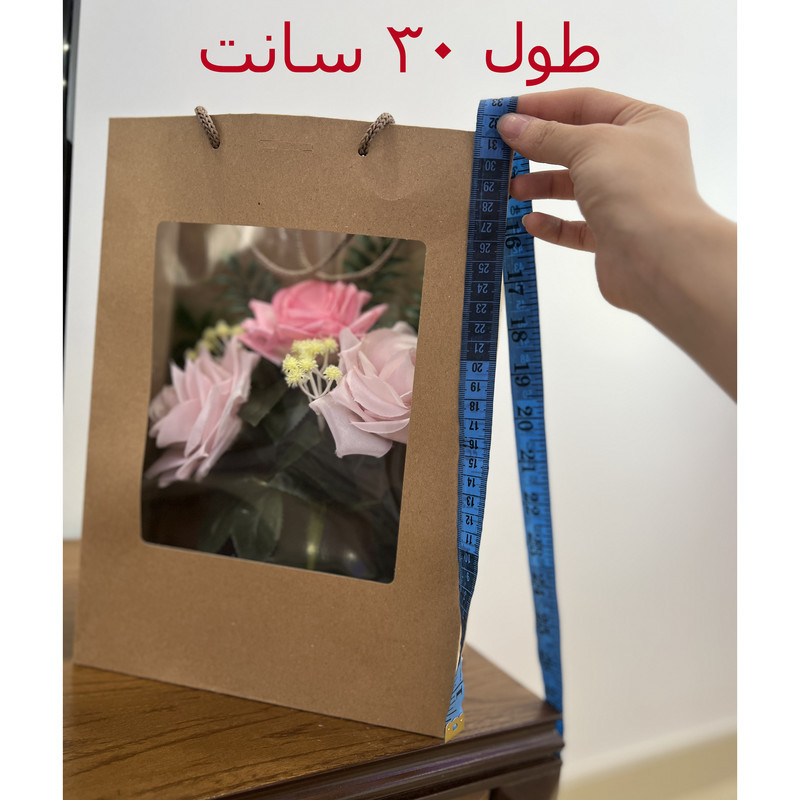 باکس هدیه گل مصنوعی رز، گل مصنوعی رومیزی، دیواری، آویزی و ایستاده، مناسب فضای باز و گل‌های آپارتمانی، ابعاد 10×20×15 سانتی‌متر، وزن 100 گرم