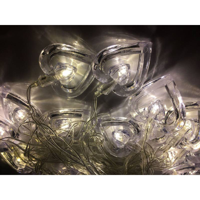 ریسه ال ای دی مدل قلب کریستالی کد 20Lamp طول 4.5 متر