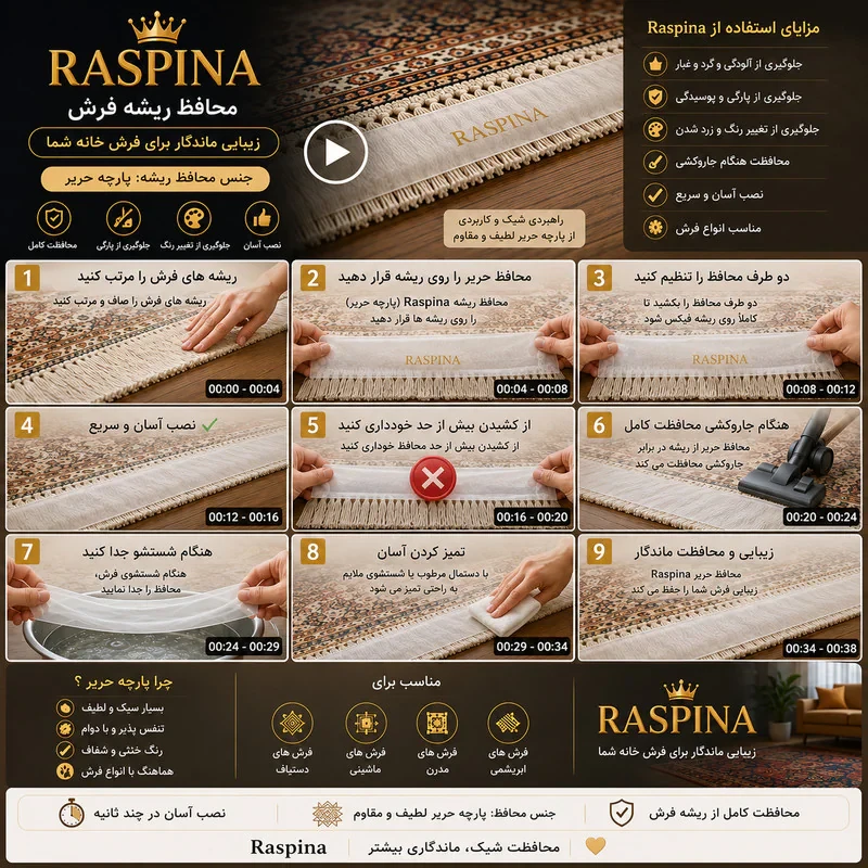 محافظ ریشه فرش راسپینا مدل 9