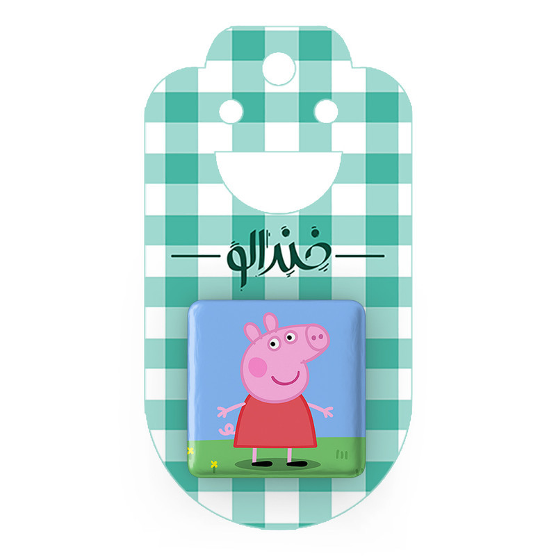 مگنت خندالو طرح پپا انیمیشن پپا پیگ Peppa pig  مدل مربعی کد 22067