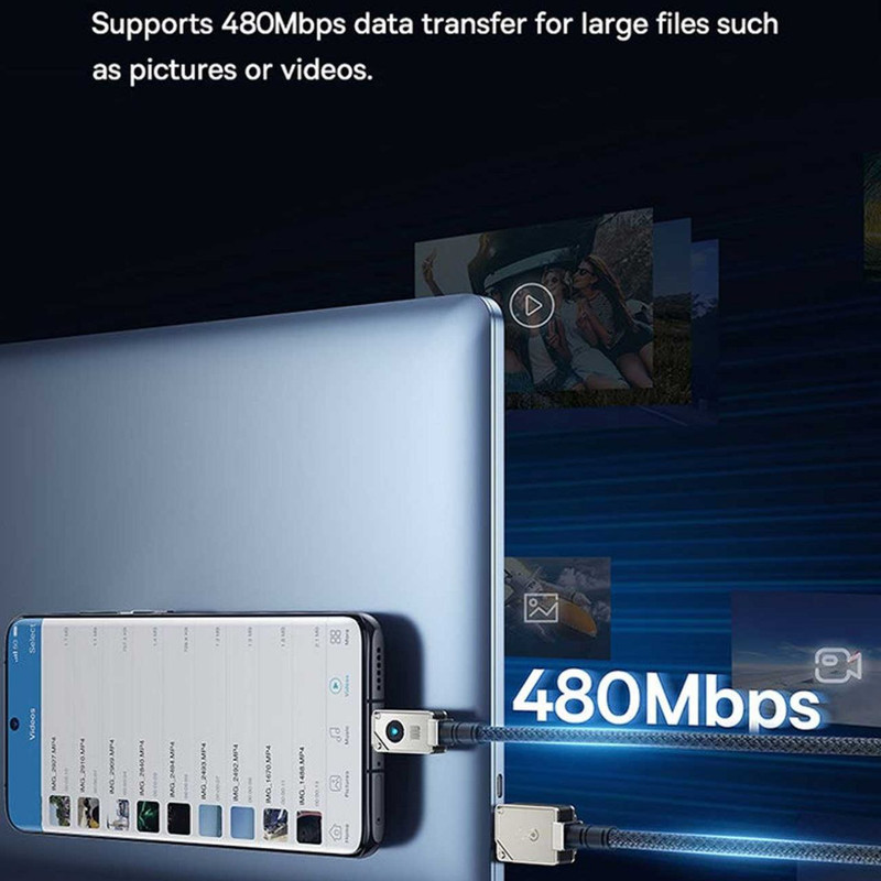 کابل USB به USB-C بیسوس مدل Unbreakable Series 100W طول 2 متر
