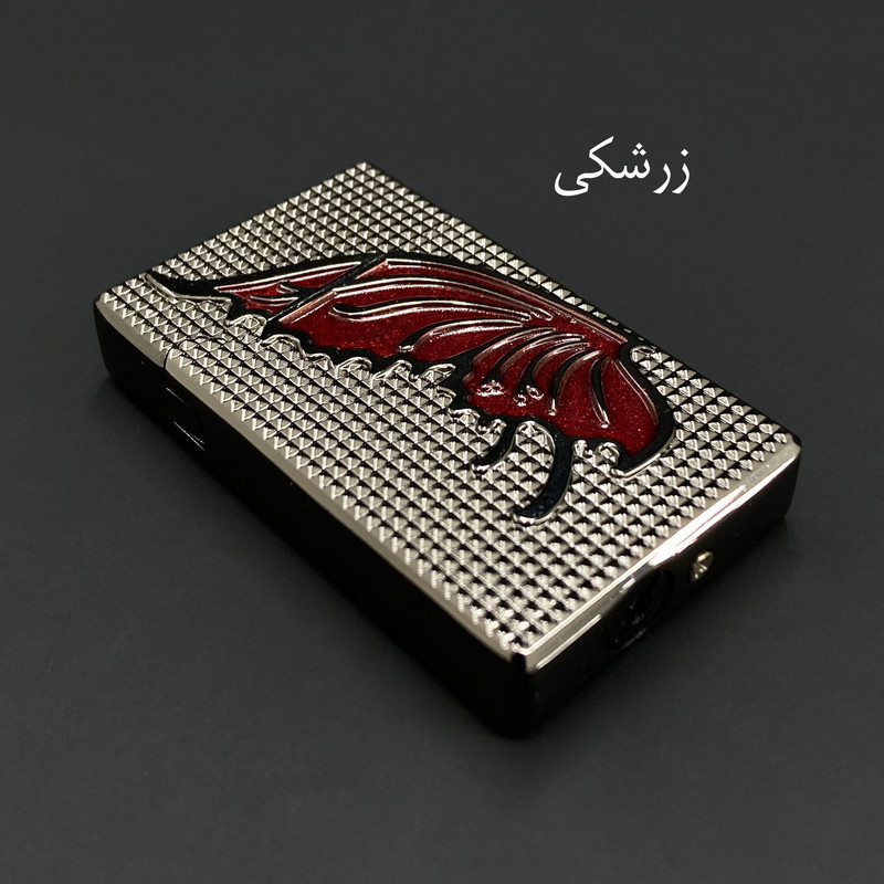 فندک گازی مدل دکمه ای طرح پروانه کد DKD-1306