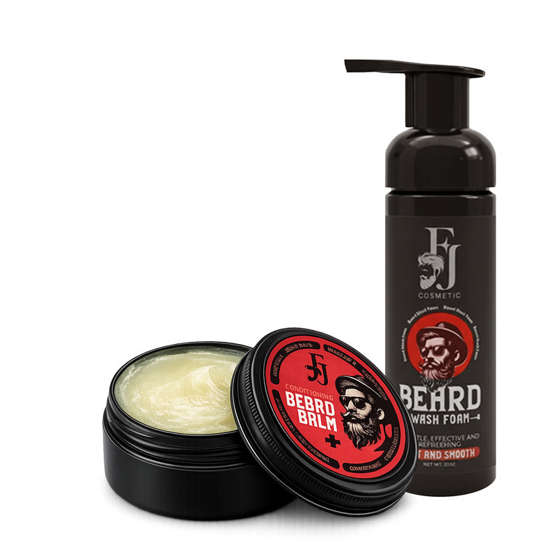 شامپو شست و شوی ریش و سبیل افجه مدل BEARD-WfA مناسب برای انواع مو حجم 150 میلی لیترهمراه با کرم نرم کننده ریش و سبیل افجه مدل Balm01 مناسب برای انواع مو با حجم 50 میلی‌لیتر