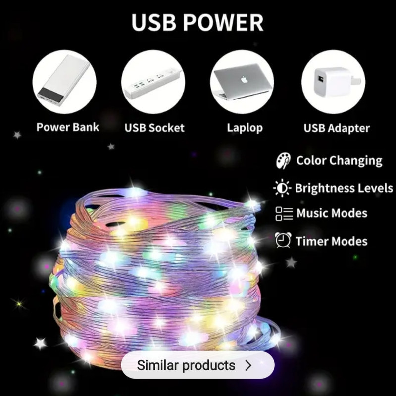 ریسه ال ای دی مدل فول کالر هوشمند بلوتوثی کد RGB IC usb 5v طول 5 متر