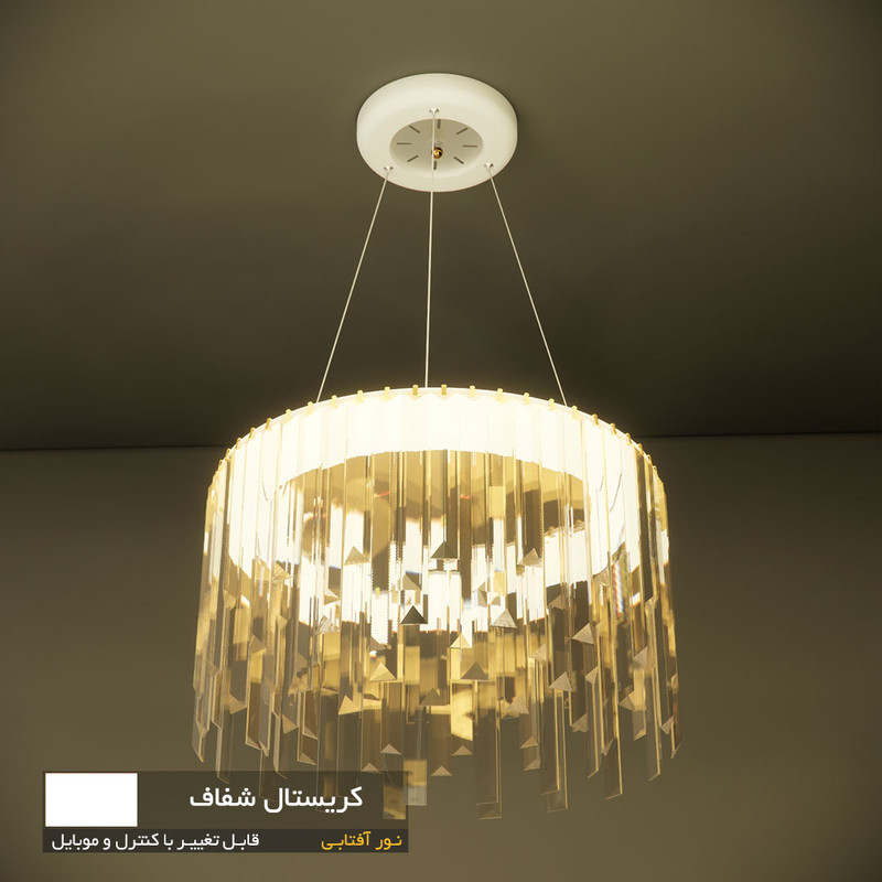 لوستر نورکیا مدل تک حلقه قندیلی کد 1R-40G