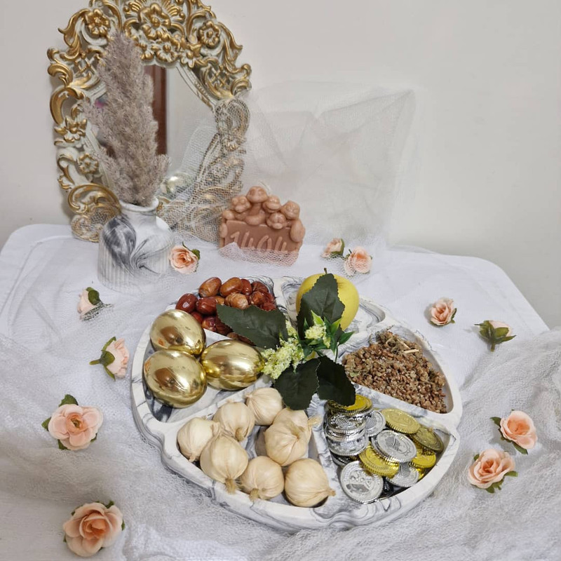 ست سه تکه هفت‌سین سنگی مدل دلدار
