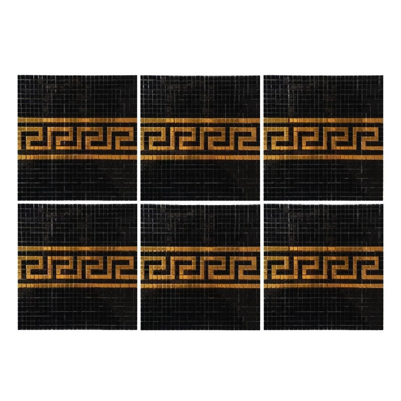 دیوارپوش مدل تایل بین کابینتی پشت چسبدار کد 10025 بسته 6 عددی