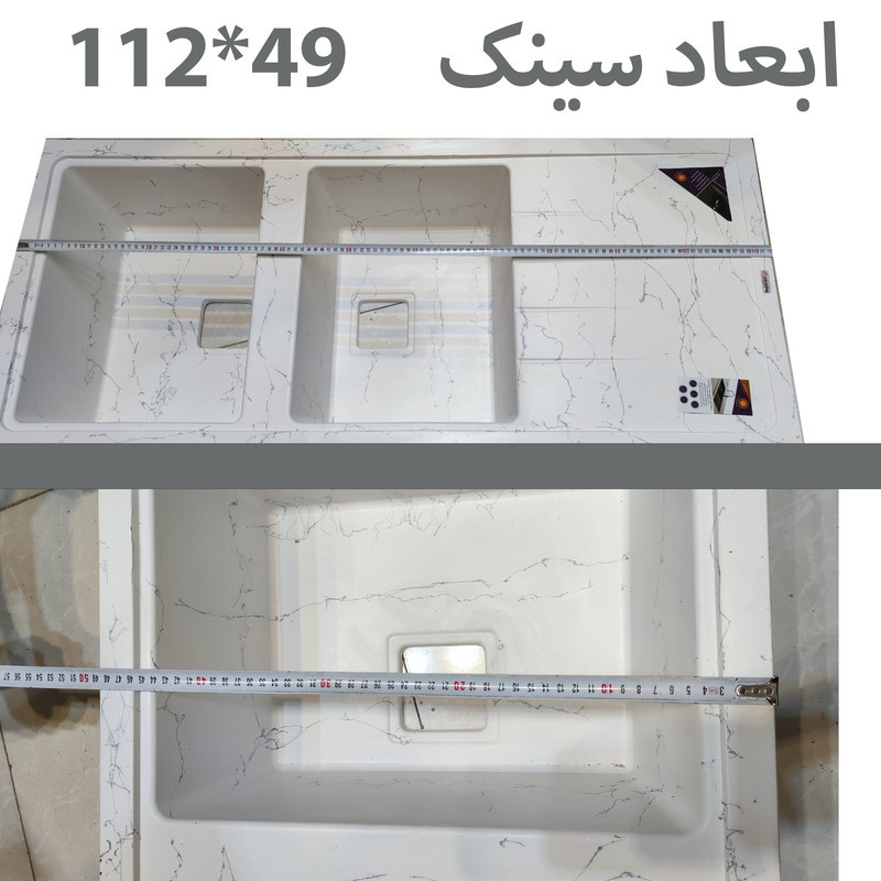 سینک ظرفشویی گرانیت توکار دو لگنه پارادایز مدل Carlo-Italy-414-WS