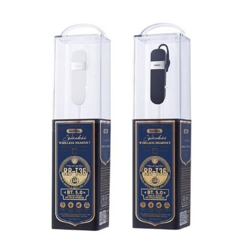 هندزفری بلوتوثی ریمکس مدل RB-T36 با نویز کنسلینگ فعال (ANC)، درگاه شارژ USB Type-C، دارای باتری قابل شارژ تا 4 روز، مقاوم در برابر رطوبت و عرق