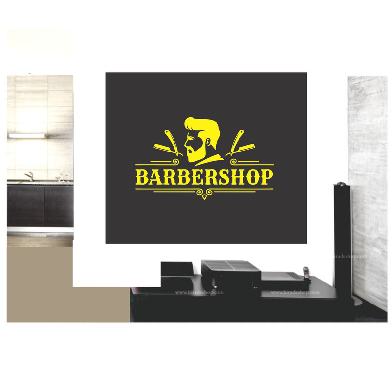 استیکر نوین گراف مدل سالن آرایش مردانه کد N-GRAF-1077