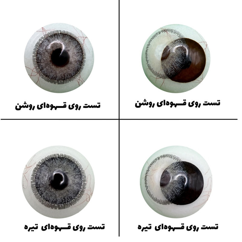 لنز چشم هرا مدل 13 فصلی کد ACCA311 رنگ سبز عسلی دوردار