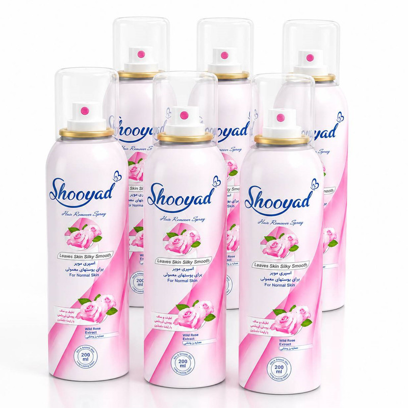 اسپری موبر شویاد مدل H-Rose6 حجم 200 میلی لیتر مجموعه 6 عددی