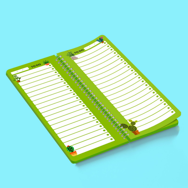 دفترچه یادداشت مستر راد مدل to do list طرح جدید کاکتوس مدل پالت کد pallet 1578