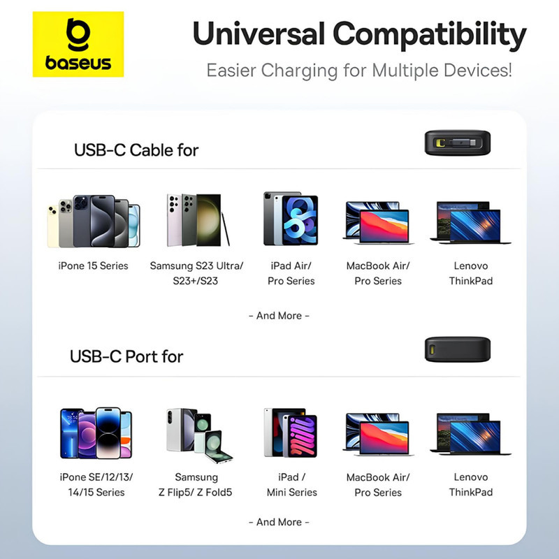 پاوربانک بیسوس مدل Free2Pull 65W ظرفیت 20000 میلی آمپر ساعت به همراه کابل USB-C