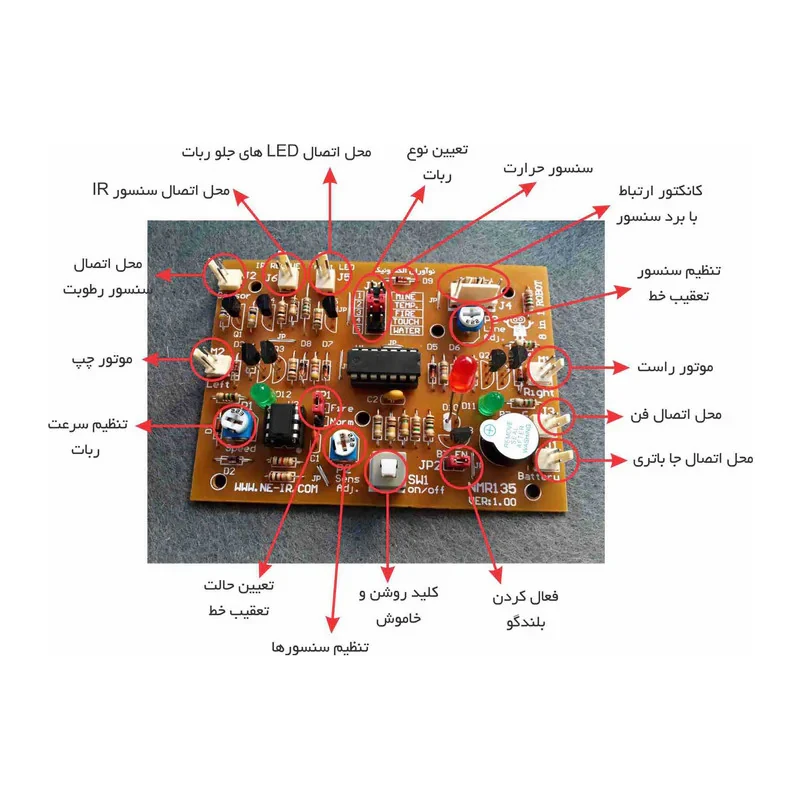 کیت آموزشی نوآوران الکترونیک مدل روبونو 3