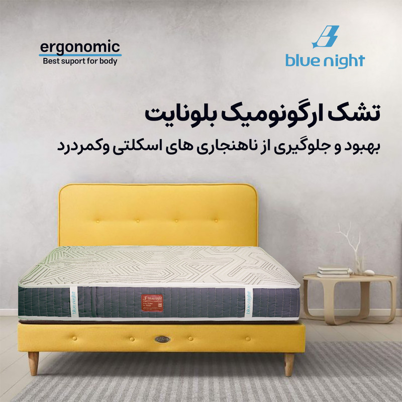 تشک طبی بلونایت مدل Fioren دو نفره سایز 160x200 سانتی متر