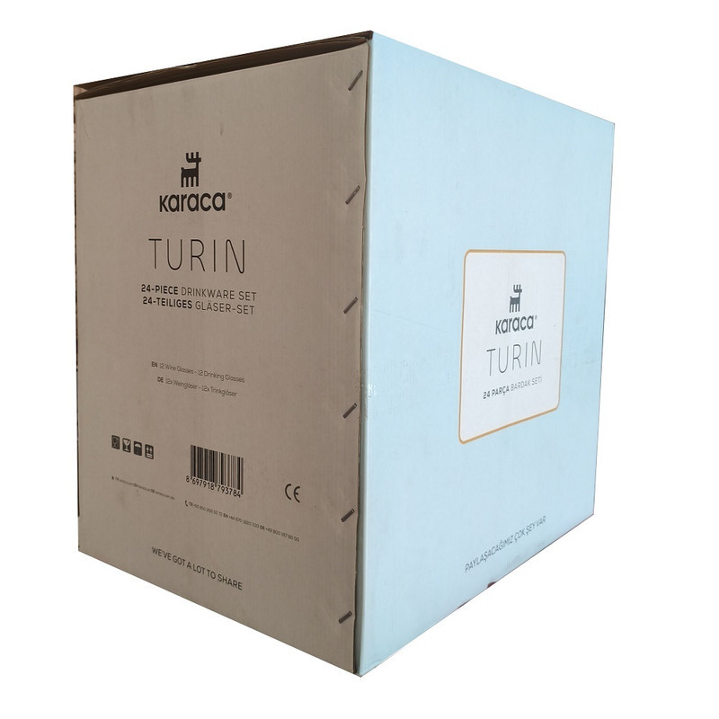 سرویس لیوان کاراجا مدل Turin RCR مجموعه 24 عددی