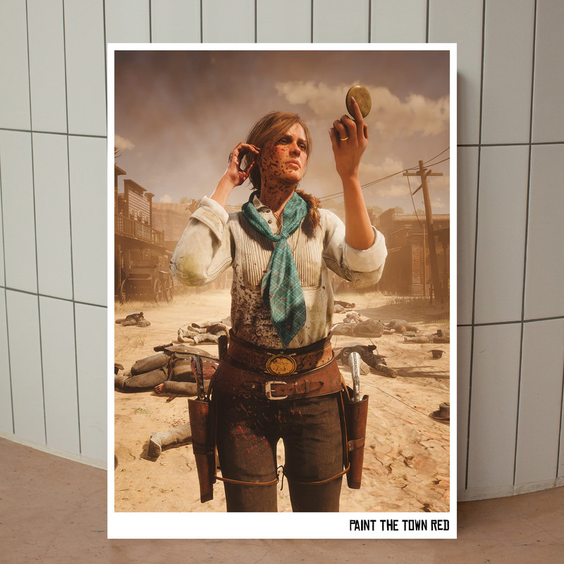 تابلو شاسی مدل گیمینگ رد دد  red dead redemption  کد 1248