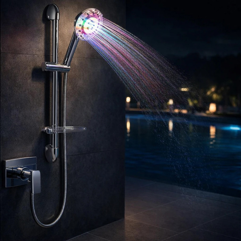 علم دوش حمام ققنوس مدل چراغدار Lux