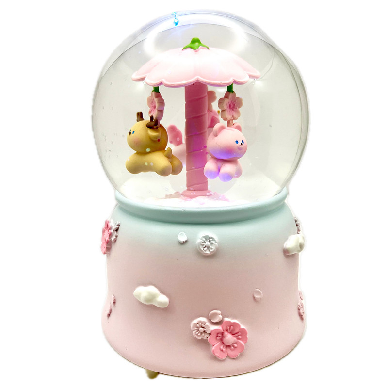 گوی موزیکال مدل پمپی Sweet طرح کراسل حیوانات دوست داشتنی کد PA1623.2.200