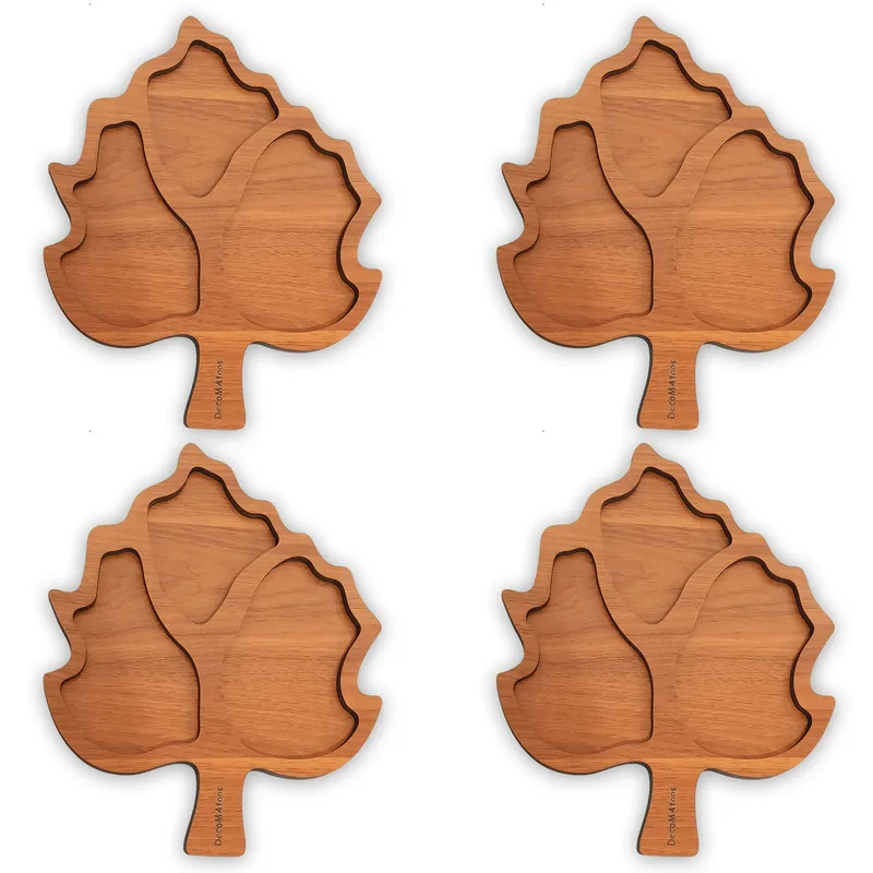 ظرف سرو دکوماتوس طرح برگ کد ZL6 بسته 4 عددی