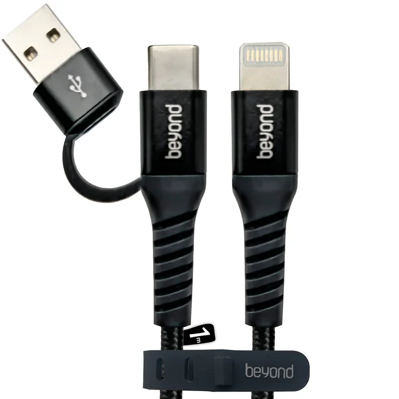 کابل تبدیل USB-C  USB به لایتنینگ بیاند مدل BCUL-551KF CHARGE DATA طول 1 متر