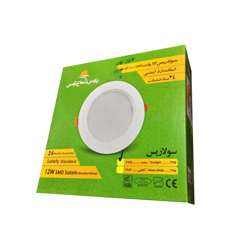 پنل ال ای دی 12 وات پارس شعاع توس مدل PT-SOLARIS12