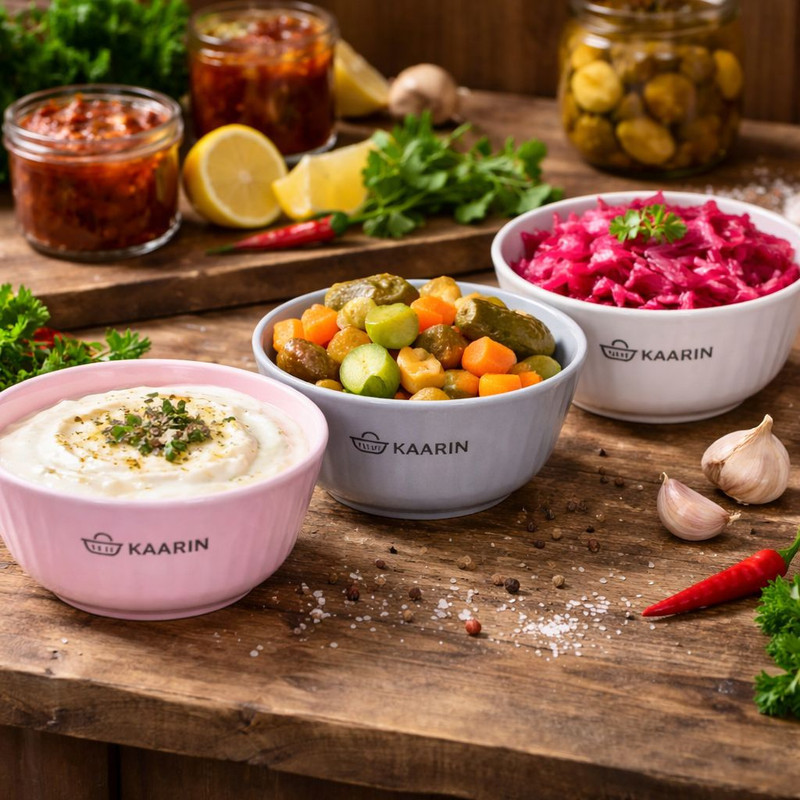 کاسه کارین مدل ماست خوری بسته 6 عددی