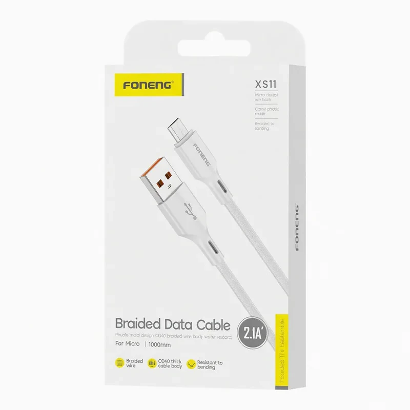 کابل شارژ USB به Type-c فونینگ مدل XS11 طول 1 متر