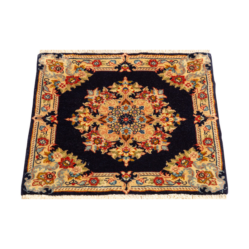 فرش دستبافت 0.3 متری طرح ساروق کد 45P7298 زمینه سرمه ای