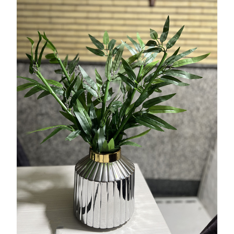 گل مصنوعی مدل شاخه تک بامبو، مناسب نصب رومیزی، دیواری، آویزی و ایستاده، ابعاد 10×10×50 سانتی‌متر، وزن 200 گرم، مجموعه 5 عدد