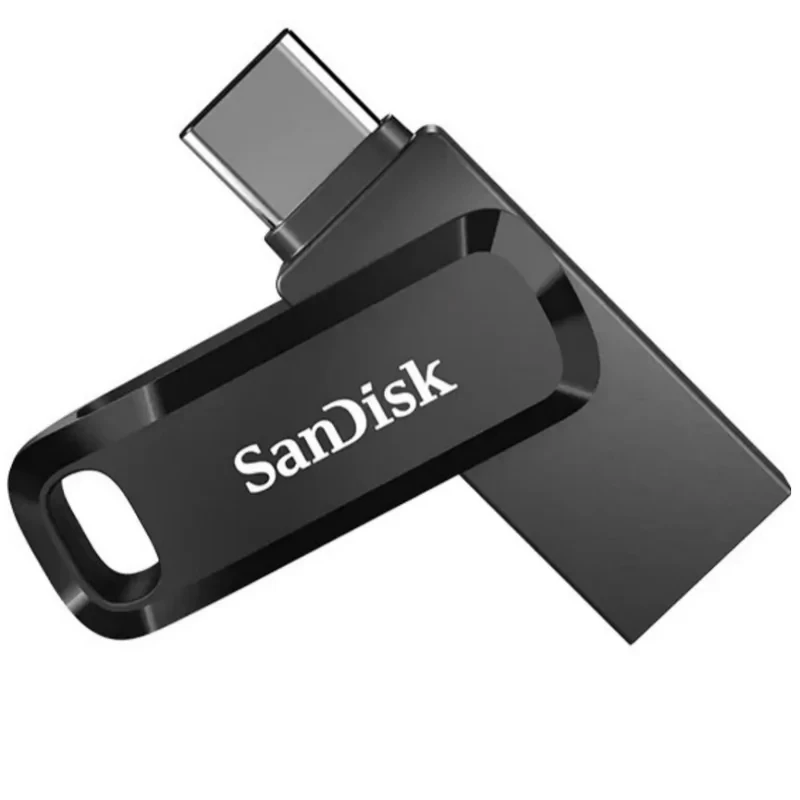 فلش مموری سن دیسک مدل Ultra Dual Drive ظرفیت 128 گیگابایت با طراحی دو کانکتوره USB و Type-C و وزن 10 گرم