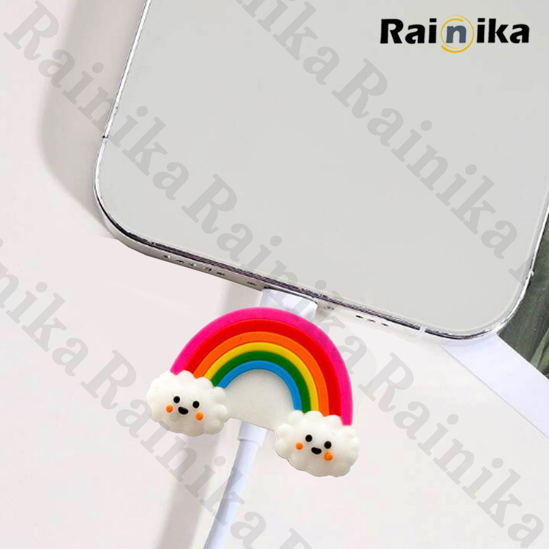 محافظ کابل شارژ و هندزفری رینیکا مدل Rainbow KK 03 مجموعه 3 عددی