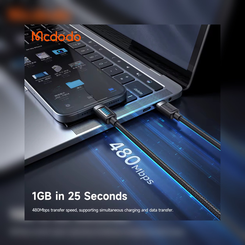 کابل usb-c مک دودو مدل ca-0350  240W طول۱.۲ متر