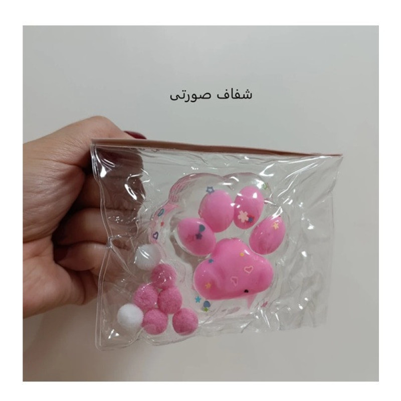 فیجت ضد استرس مدل اسکوییشی شفاف طرح پنجه گربه
