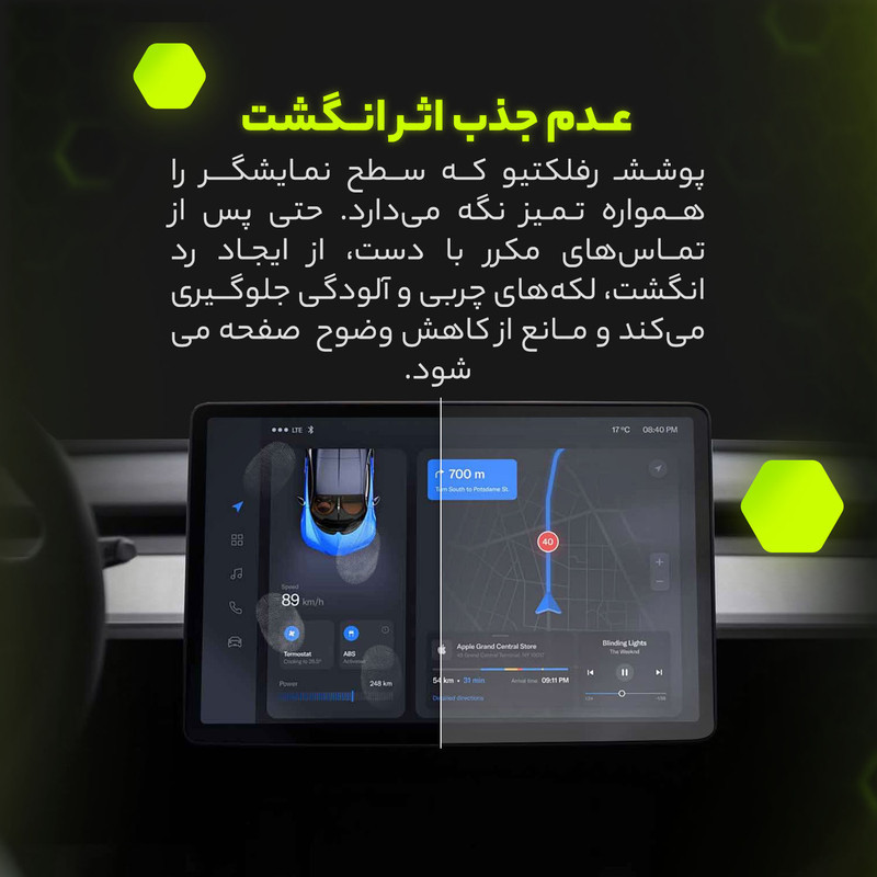 محافظ صفحه نمایش مانیتور خودرو مولتی نانو مدل X-S2M مناسب برای بی وای دی Song Plus EV 2025 بسته دو عددی