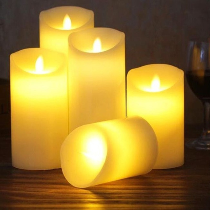 شمع ال ای دی مدل چشمک زن B-7 مجموعه 2 عددی