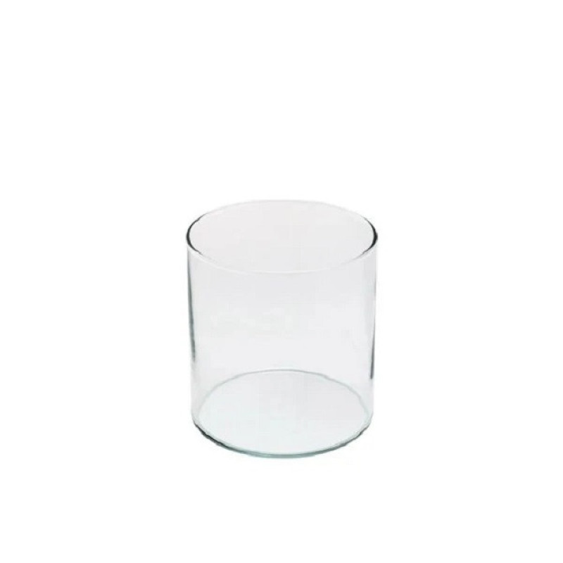 گلدان شیشه‌ای استوانه‌ای رومیزی برای کاکتوس و گل‌های آپارتمانی، ابعاد 6.5x6.5x10 سانتی‌متر، وزن 185 گرم، کد 0610