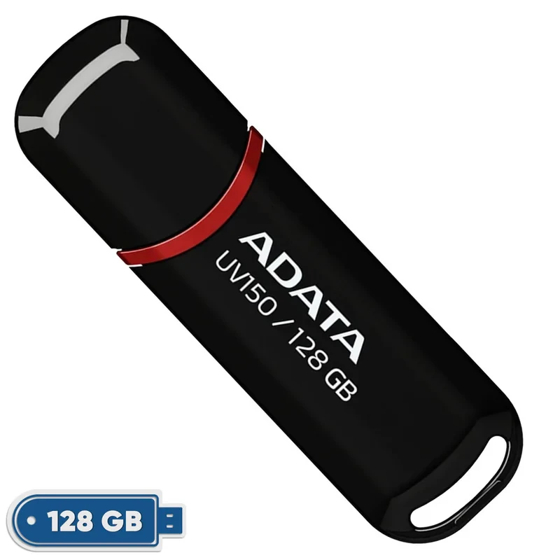 فلش مموری ای دیتا مدل UV150 ظرفیت 128 گیگابایت با رابط USB 3.2