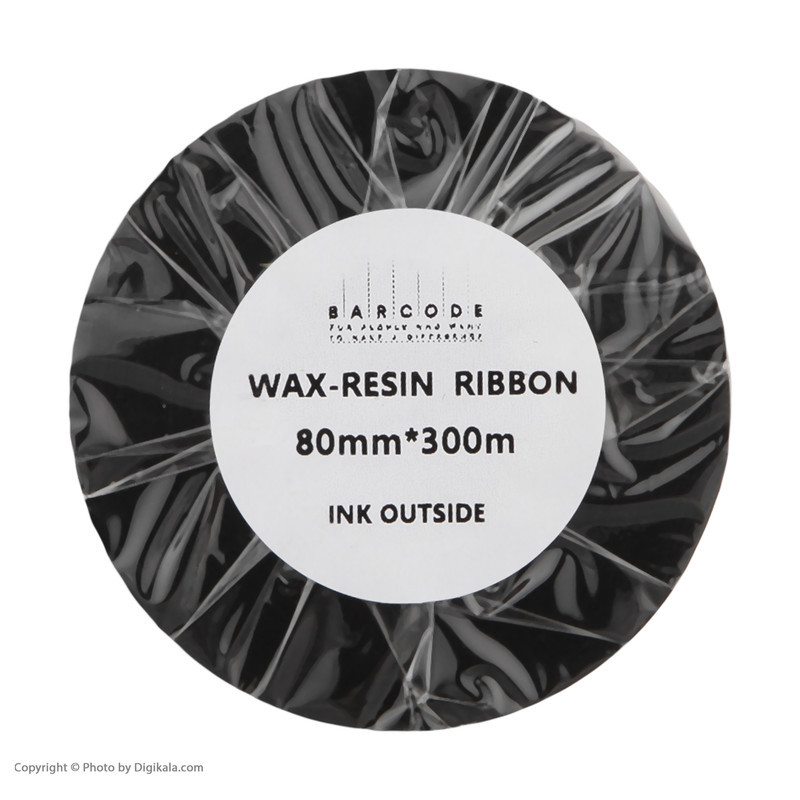 ریبون پرینتر لیبل زن بارکد مدل Wax-Resin 80 mm x 300 m