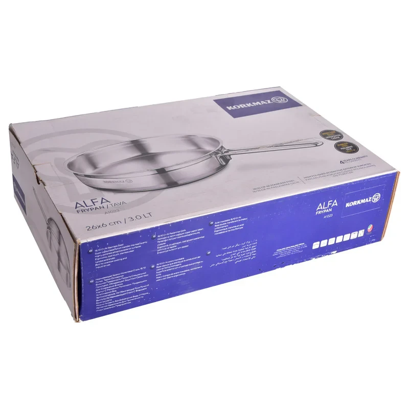 تابه استیل کرکماز مدل Alfa کد 1023 سایز 26